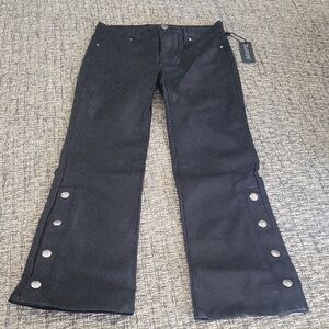 BLANK NYC FAUX LEATHER CROP FLARE DADDY SODA PANT 24